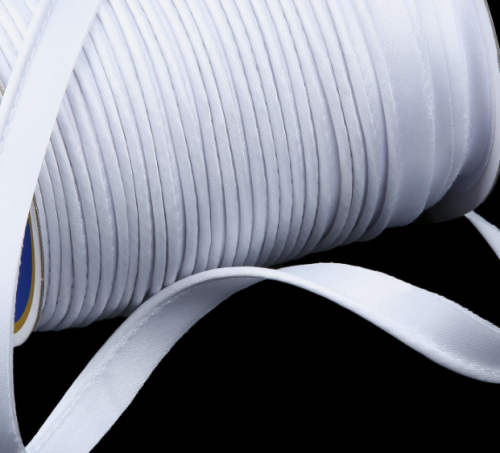  Кант по косой х/б 35% полиэстер 65%, 12мм (уп.50м) белый  ТриКатушки