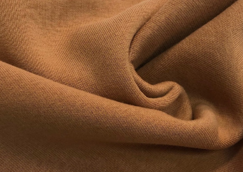  Ткань Кулирная гладь г/к с/л "акция", 175гр.кв.м, 92% Хб + 8% лайкра, пенье, цв. Корица  ТриКатушки