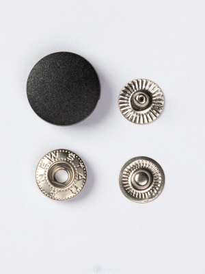  Пластиковая крышка (1 часть кнопки) 17мм цв. черный (уп 720шт)  ТриКатушки