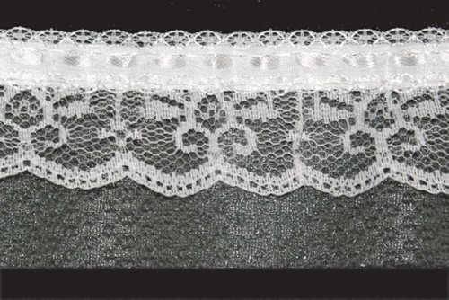  701 белый РЮШИ ширина 55мм (намотка 25 ярдов = 23 метров)  ТриКатушки