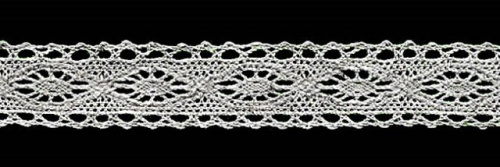  0021F лён кружево вязанное 25мм (намотка 20 ярдов = 18,3 метров)  ТриКатушки