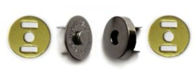  1008 Черный Никель  Кнопка магнитная 18мм (упаковка 100 штук)  ТриКатушки