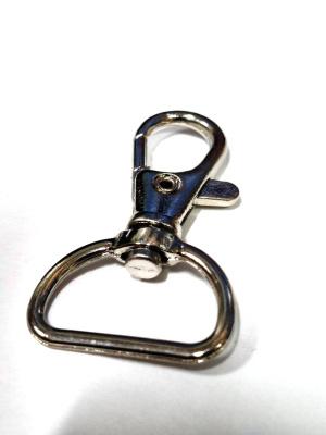  Карабин 20мм металл,поворотный цв. Никель (фас.10/100/200шт)  ТриКатушки