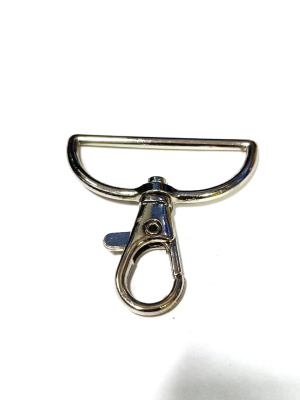  Карабин 40(38)мм металл,поворотный цв. Никель (фас.10/100/200 штук)  ТриКатушки