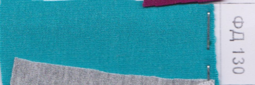  Ткань Футер 2-х нит. с лайкрой петля (ринг) цв. 130 бирюзовый (темно-ментоловый)  ТриКатушки