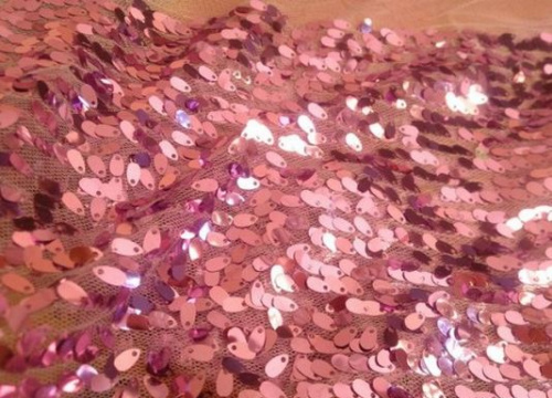  Ткань 5034 Сетка пайетки ретро №302 сиреневый  ТриКатушки