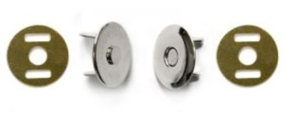  1012 Никель Кнопка магнитная 16мм (упаковка 200 штук)  ТриКатушки