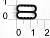 Розн.уп. Пряжка регулятор для бюстгальтера Пластик 1208S черный  ш.12мм (уп.50 шт.)