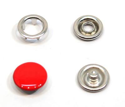  Кнопка с крышкой 9,5 мм рубашечная цв. Красный 162 (уп 20 шт.)ProKnopka  ТриКатушки