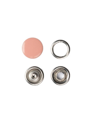  Кнопка рубашечная (кольцо) 9,5 мм - эмаль 136/1440 шт., цв. светло-розовый NS  ТриКатушки