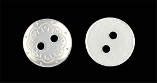  Пуговицы полиэстр CY 3238 (A) 18L-11мм,2 прок.цв.белый(уп.1000 шт)  ТриКатушки
