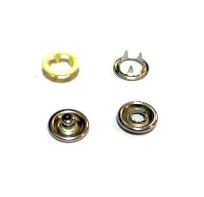  Кнопка рубашечная (кольцо) 9,5 мм - эмаль 347/1440 шт., цв. бледно желтый TALS  ТриКатушки