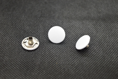  Кнопка 15мм Альфа сталь цв. 101/белый (уп. 20 шт) ProKnopka  ТриКатушки