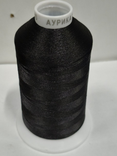  Вышивальные нитки АУРИКА 120 Торг №40 9000м (429 черный)  ТриКатушки