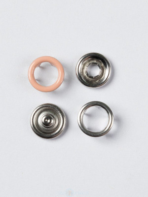  Кнопка рубашечная (кольцо) 9,5 мм - эмаль 155/1440 шт., цв. Лососевый TALS  ТриКатушки