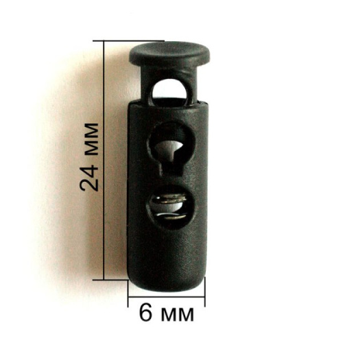  3124 черный Фиксатор пластик (упаковка 200 штук)  ТриКатушки