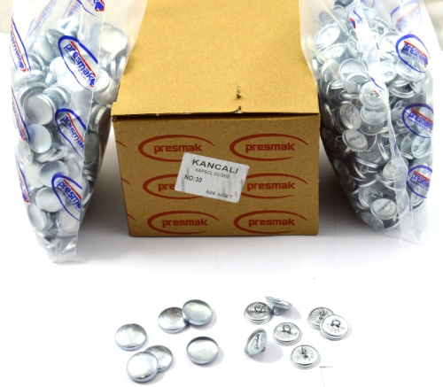  Заготовка для обтяжки пуговиц Presmak №30 (19мм) СТАЛЬ (уп 500шт)  ТриКатушки