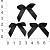 0024 цв.черный Пришивные элементы 18*35мм (упаковка 500 штук)