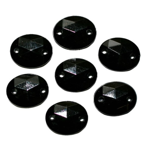  0017 08*10мм черный Стразы пришивные "Овал" (упаковка 2000 штук)  ТриКатушки