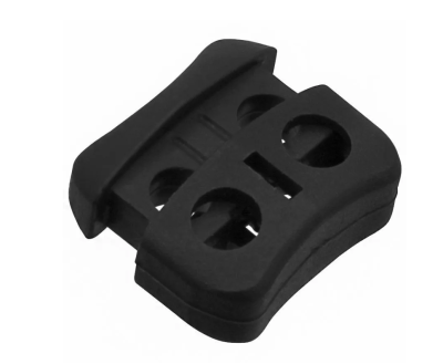 Фиксатор для шнура 2 отверстия Овал 107-х цв.Черный1