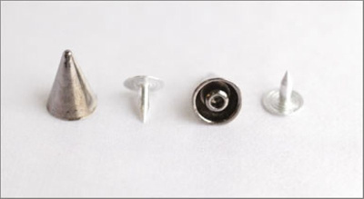  063-F черный никель Хольнитены декоративные "металл" d=10мм (упаковка 500 штук)  ТриКатушки