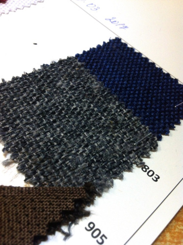  Ткань 1085 Рогожка костюмная, цв. 803 темно-серый  ТриКатушки