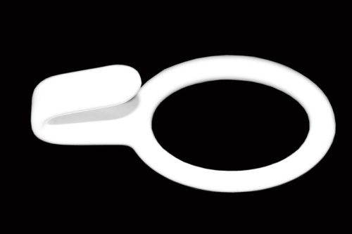  KJ-12A белый металл крашенный Кольцо-крючок 12мм (упаковка 1000 штук)  ТриКатушки