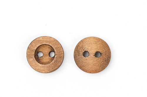  Пуговицы деревянные, арт. 0440/1, цв. Светлый бук, 16L-10мм (уп.50 шт.)  ТриКатушки