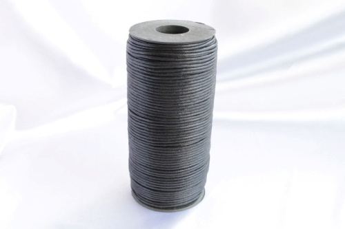  Шнур вощеный 0371-9012 3мм черный (упаковка 100 метров)  ТриКатушки