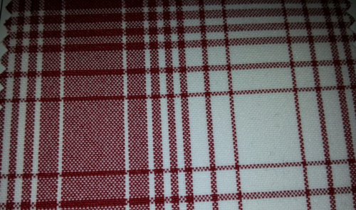  Ткань Габардин клетка1023 ш,150 см п.270 гр/м цв.104 красный  ТриКатушки