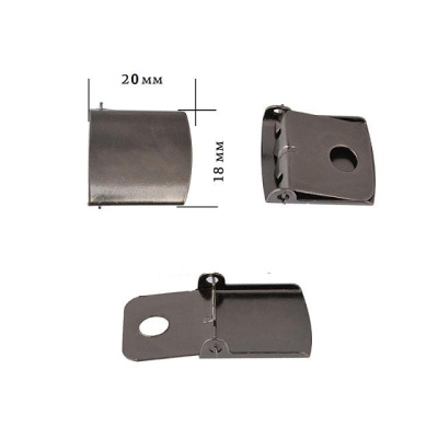  Застежки для бейсболки 20*18 (уп. 2 шт) цв.Черный никель ProKnopka  ТриКатушки