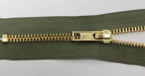  Молния Металл Т5 джинс 18 см №327 зел.олив, (уп.100)  ТриКатушки