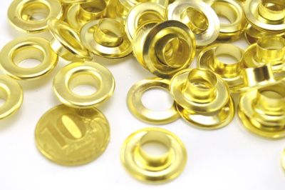  Люверсы №24 9мм сталь золото (уп 25 шт) "Proknopka"  ТриКатушки