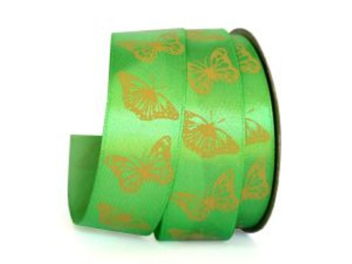  UT011-25-3038-013 Лента атласная с рисунком 25мм (рулон 20 ярдов = 18 метров)  ТриКатушки