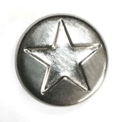  148-М никель, хольнитены джинсовые 9,5х9,5мм (упак. 100шт.) "Proknopka"  ТриКатушки