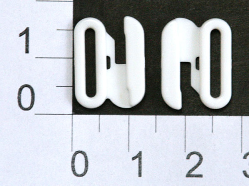  Застежка пластик XZD-12 белый 12мм (упаковка 100 штук)  ТриКатушки