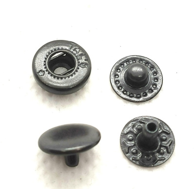  Кнопка VT-2 (10 мм) Альфа сталь цв. Оксид  (уп 720 шт) Tals  ТриКатушки