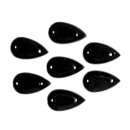  0012 07*12мм черный Стразы пришивные "Капля" (упаковка 2000 штук)  ТриКатушки