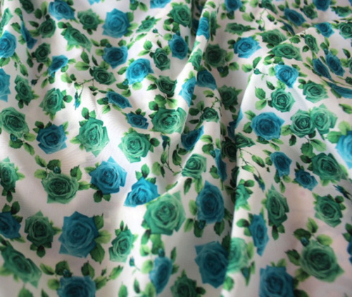  Ткань 2113 Шёлк искуственный ПРИНТ № 3  ТриКатушки