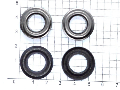  Люверсы №26 12мм сталь Черный никель (уп 50 шт) "Proknopka"  ТриКатушки