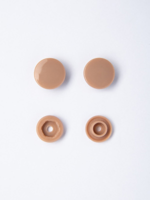  Кнопка пластиковая трикотажная 12,5 х 10 мм, цв. 294 капучино (уп.1000 шт)F  ТриКатушки