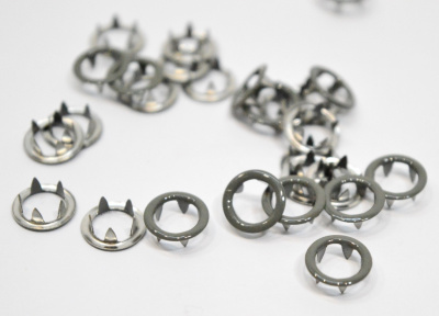  Кнопка рубашечная (кольцо) 9,5 мм - эмаль 326/1440 шт., цв. т.серый  NS  ТриКатушки