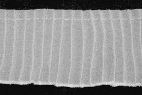  777 белый РЮШИ ширина 60мм (намотка 25 ярдов = 23 метров)  ТриКатушки