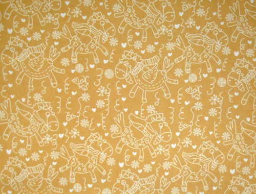  Ткань курточная детская  Дьюспо 240T WR PU цв.Horses персиковый 86  ТриКатушки