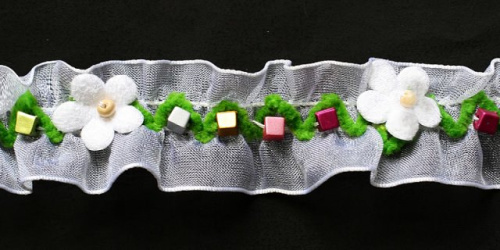  0626-2097 белый Тесьма, ширина 25мм (намотка 15 ярдов = 13,7 метра)  ТриКатушки