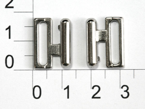  Застежки металл для купальников 035R (HJ-3) 15мм цв.Никель (уп.10 штук) "Proknopka"  ТриКатушки