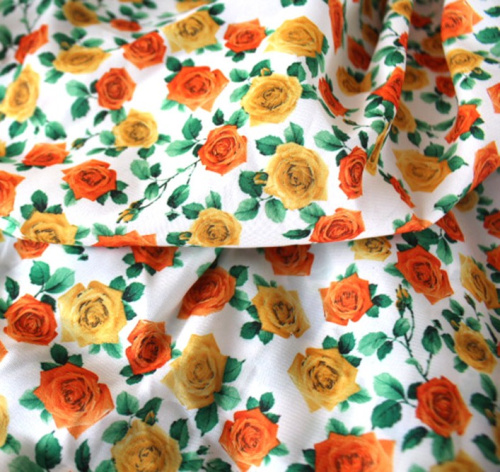  Ткань 2113 Шёлк искуственный ПРИНТ № 2  ТриКатушки