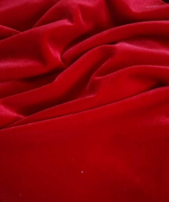 Ткань 3005 Бархат стрейч, ш.150см., №101 красный 