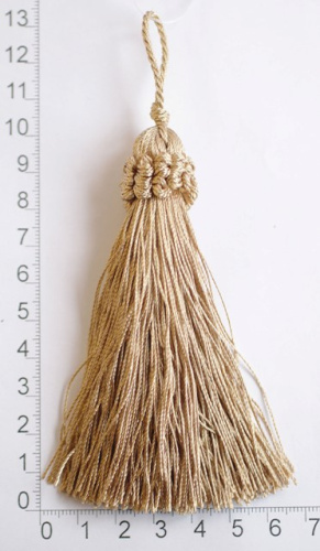  BX-1015-А3-кисть цв.тёмное золото ( размер 13 см )  ТриКатушки