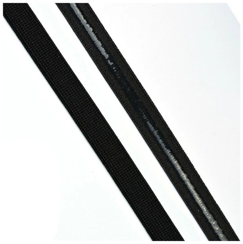  Резинка с силиконовой полосой 10мм цв.черный (упаковка 100м)  ТриКатушки